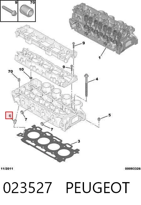 Клапан обратный масляной системы 023527 Peugeot/Citroen