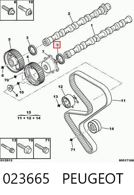 Сальник распредвала 023665 Peugeot/Citroen