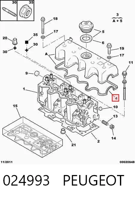 Прокладка клапанной крышки 024993 Peugeot/Citroen