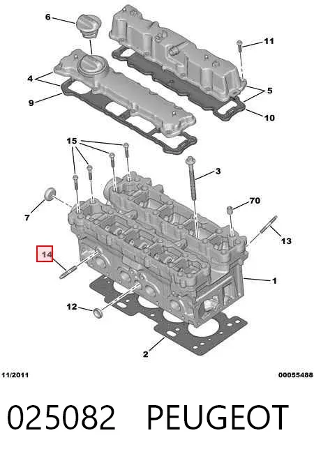 Передняя пружина 025082 Peugeot/Citroen