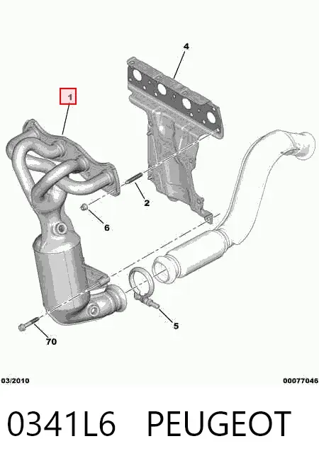 Катализатор 0341L6 Peugeot/Citroen