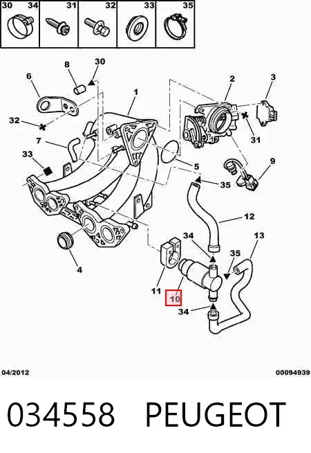Регулятор холостого хода 034558 Peugeot/Citroen