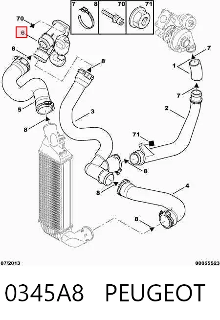Дроссельная заслонка 0345A8 Peugeot/Citroen