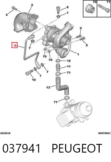 Турбина 037941 Peugeot/Citroen