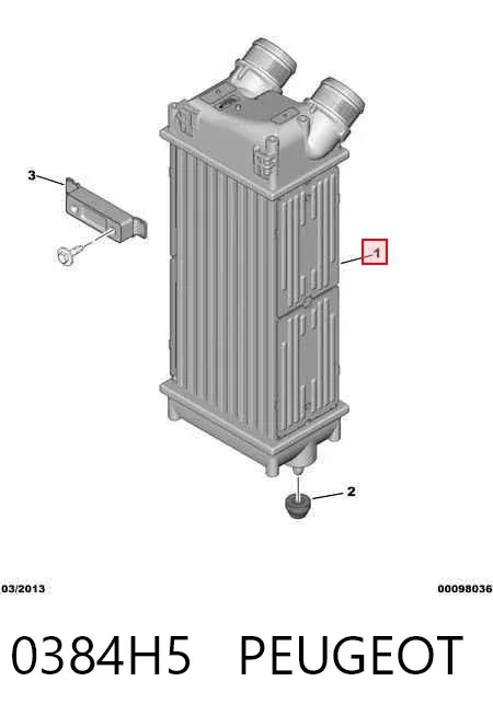 Интеркулер 0384H5 Peugeot/Citroen