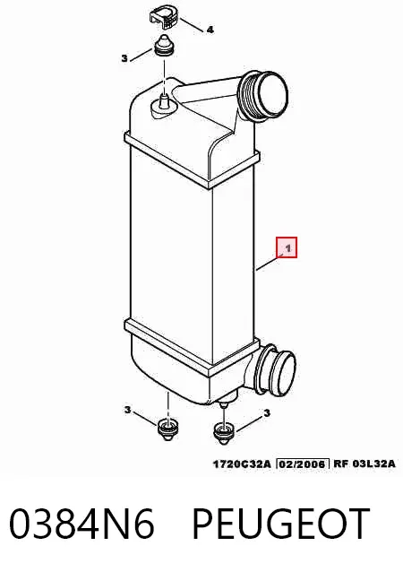 Интеркулер 0384N6 Peugeot/Citroen
