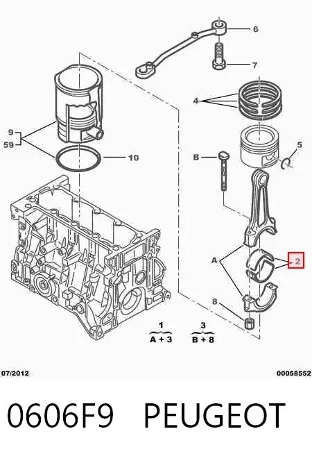 Вкладыши шатунные 0606F9 Peugeot/Citroen