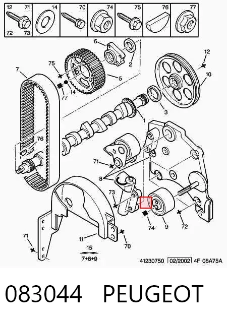 Ролик ГРМ 083044 Peugeot/Citroen