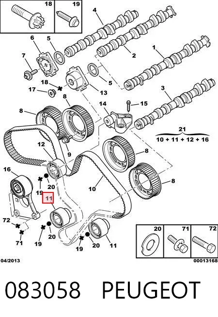 Паразитный ролик ГРМ 083058 Peugeot/Citroen