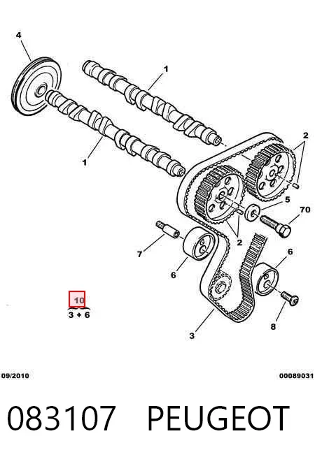 Комплект ГРМ 083107 Peugeot/Citroen