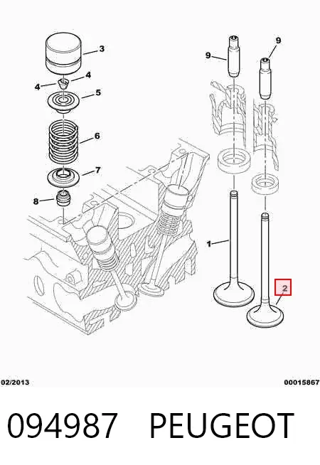 Выпускной клапан 094987 Peugeot/Citroen
