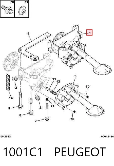 Масляный насос 1001C1 Peugeot/Citroen