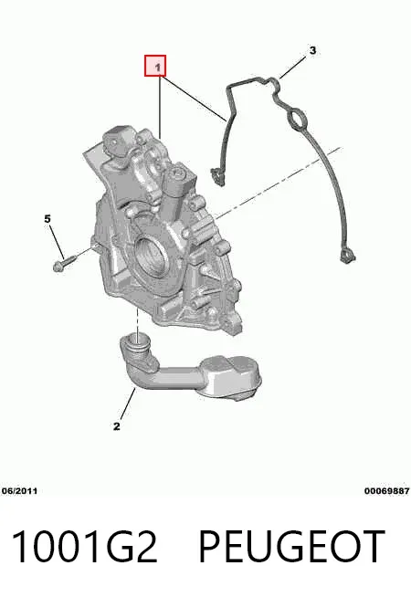 Масляный насос 1001G2 Peugeot/Citroen