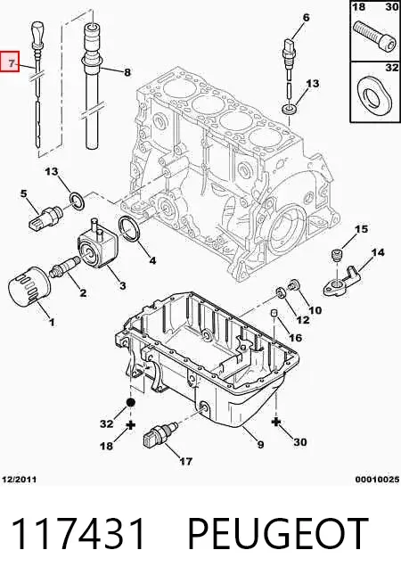Щуп масляный 117431 Peugeot/Citroen