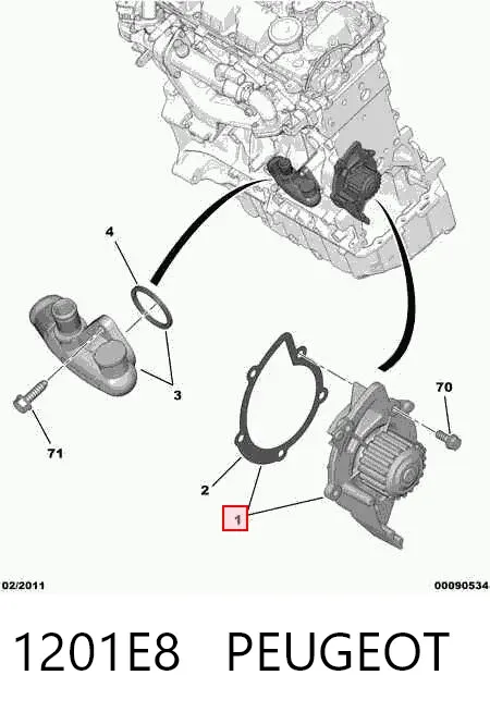 Помпа 1201E8 Peugeot/Citroen