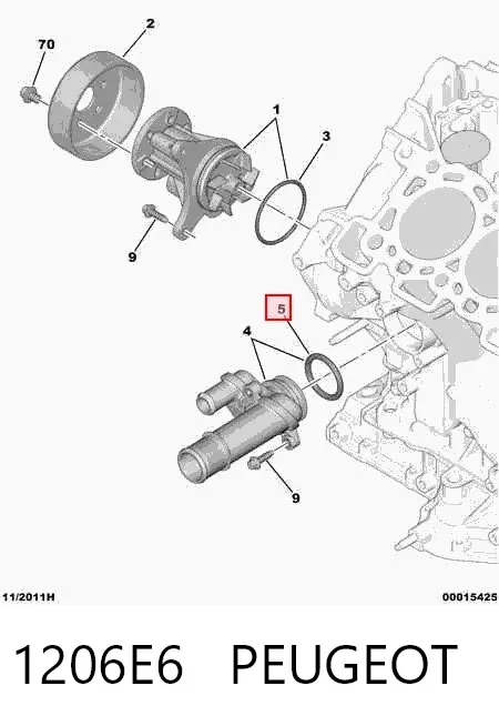 Прокладка впускного коллектора 1206E6 Peugeot/Citroen