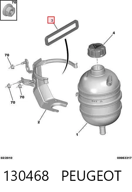 Хомут расширительного бачка 130468 Peugeot/Citroen