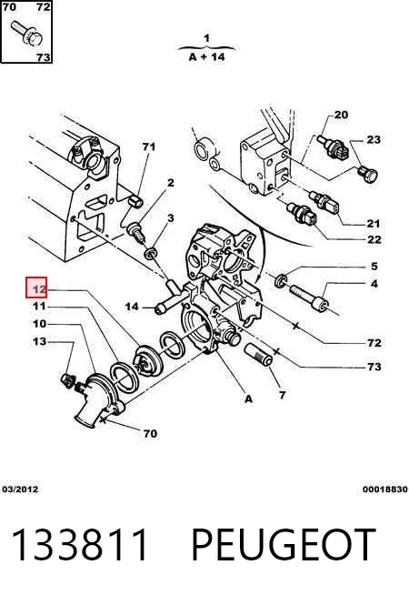 Термостат 133811 Peugeot/Citroen