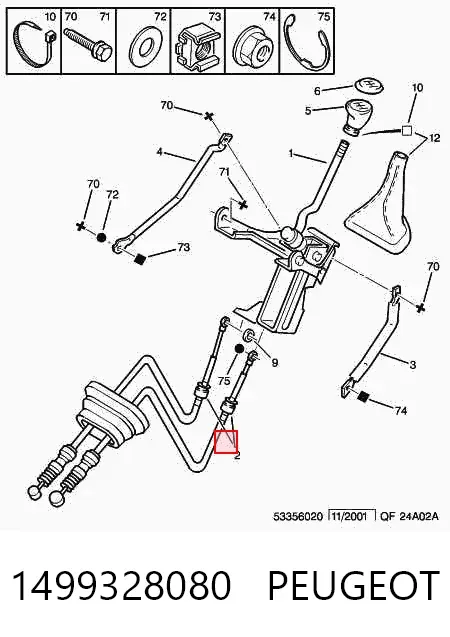 Трос КПП 1499328080 Peugeot/Citroen