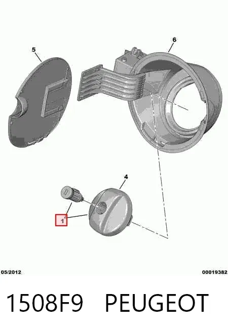 Крышка бензобака 1508F9 Peugeot/Citroen