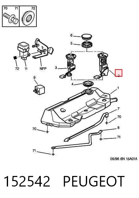 Бензонасос AEF068 Fiat/Alfa/Lancia