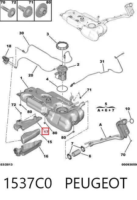 Топливный фильтр 1537C0 Peugeot/Citroen