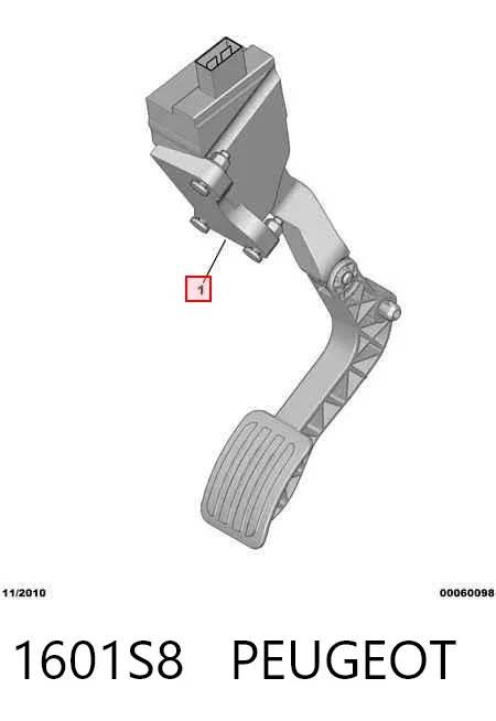 Педаль газа 1601S8 Peugeot/Citroen