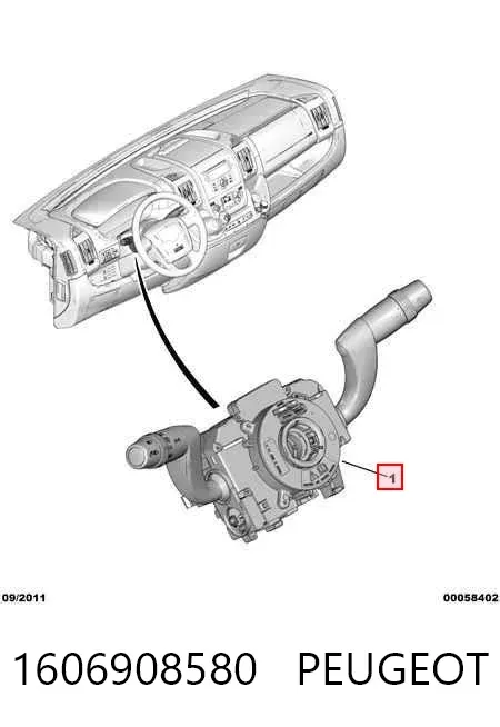 Подрулевой переключатель 1606908580 Peugeot/Citroen