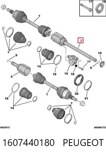 ШРУС внутренний правый 1607440180 Peugeot/Citroen