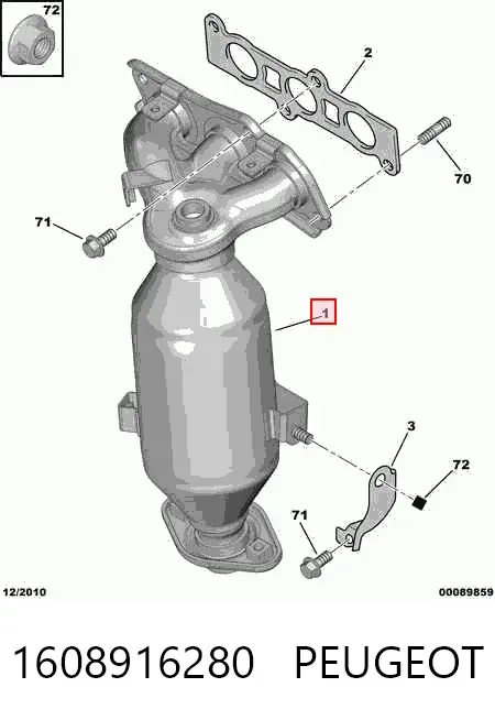 Выпускной коллектор 1608916280 Peugeot/Citroen