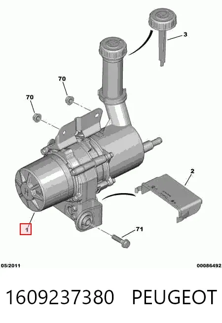 Насос ГУР 1609237380 Peugeot/Citroen