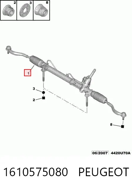 Рулевая рейка 1610575080 Peugeot/Citroen