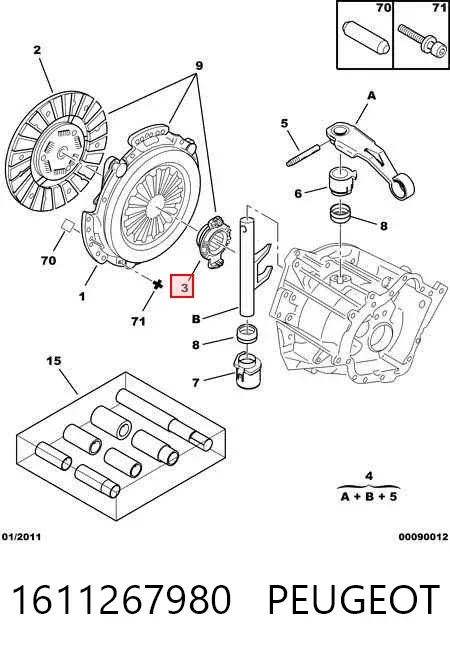 Выжимной подшипник 1611267980 Peugeot/Citroen