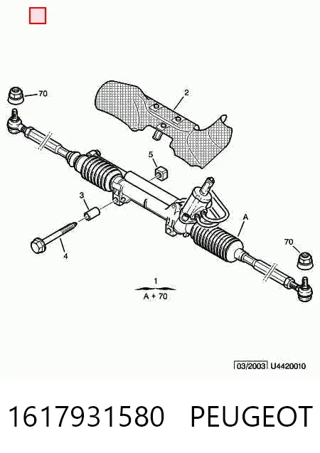 Рулевая рейка 1617931580 Peugeot/Citroen