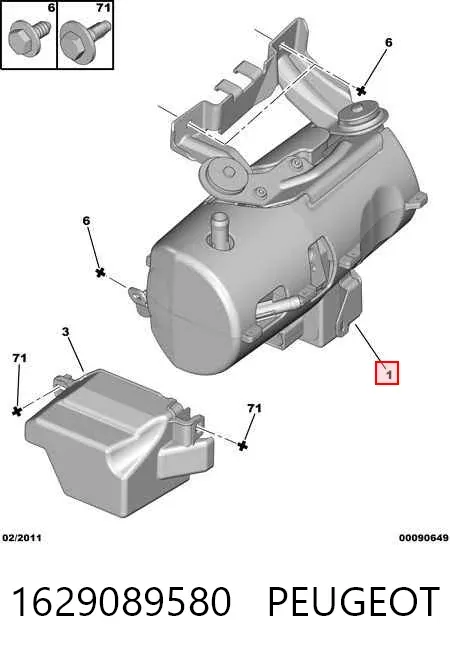 Насос ГУР 1629089580 Peugeot/Citroen