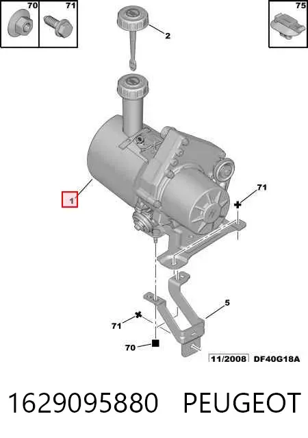 Насос ГУР 1629095880 Peugeot/Citroen