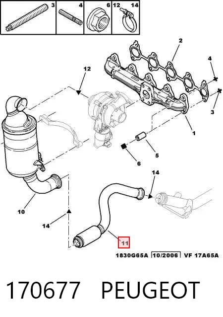 Приёмная труба 170677 Peugeot/Citroen