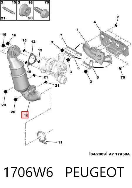 Катализатор 1706W6 Peugeot/Citroen