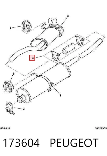 Хомут глушителя 173604 Peugeot/Citroen