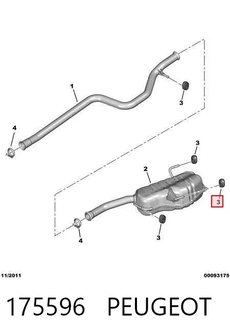 Подушка глушителя 175596 Peugeot/Citroen
