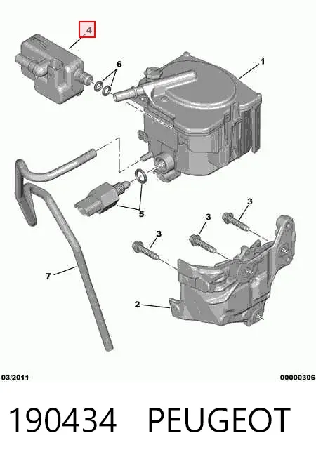 Подогреватель топлива в фильтре 190434 Peugeot/Citroen