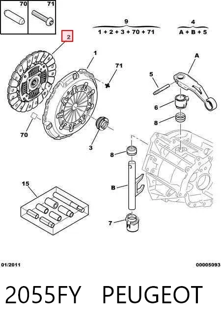 Диск сцепления 2055FY Peugeot/Citroen