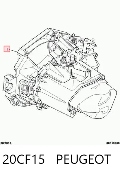 КПП в сборе (механическая коробка передач) PEUGEOT 20CF15