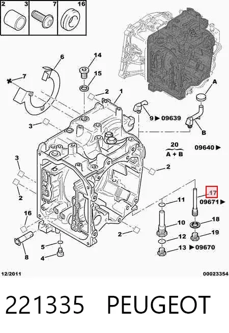 Щуп уровня масла в АКПП 221335 Peugeot/Citroen
