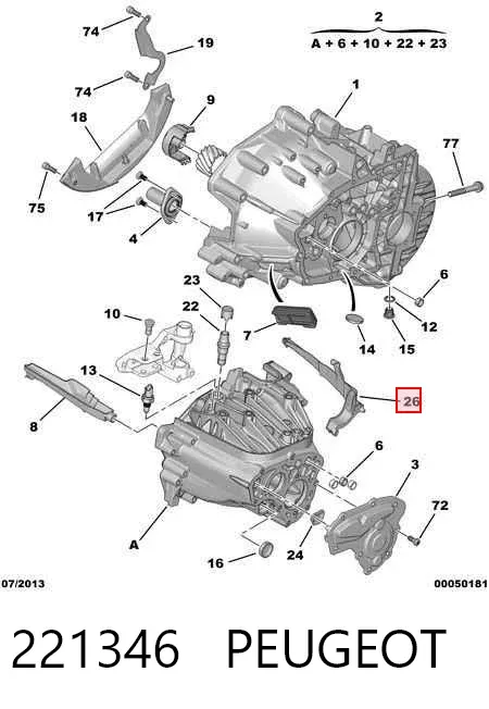 Желоб смазки КПП 221346 Peugeot/Citroen
