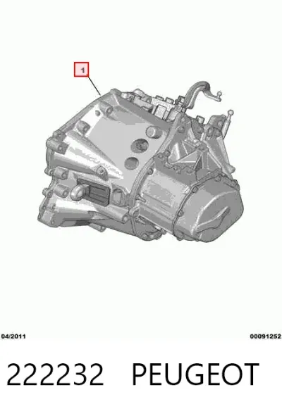 КПП в сборе (механическая коробка передач) PEUGEOT 222232