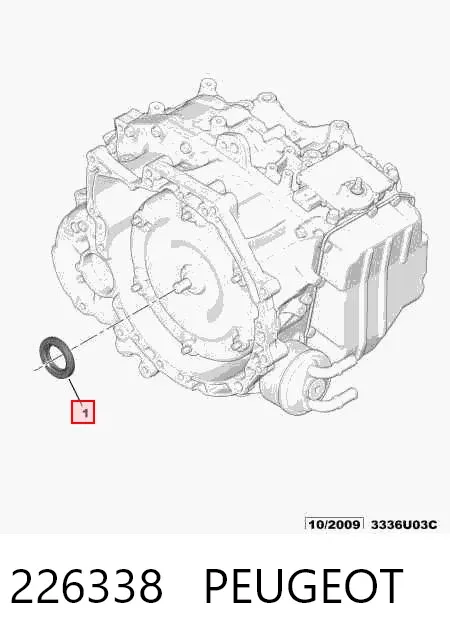 Сальник АКПП/КПП (входного/первичного вала) 226338 Peugeot/Citroen