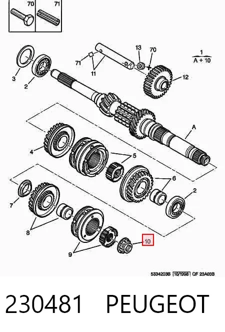 Гайка вала КПП 230481 Peugeot/Citroen