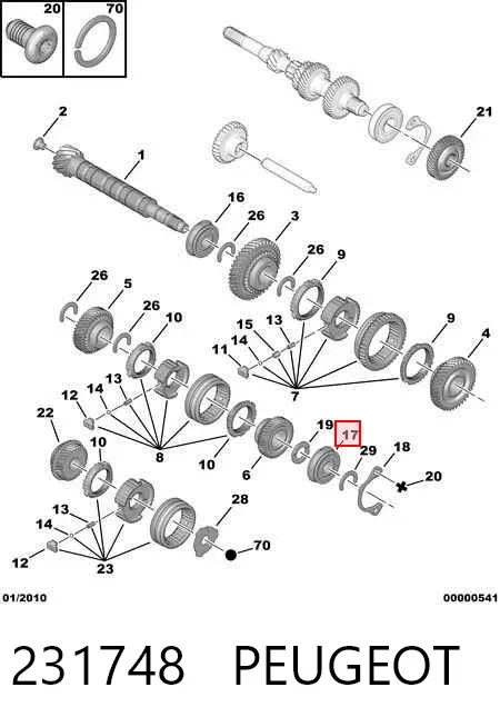 Подшипник КПП 231748 Peugeot/Citroen