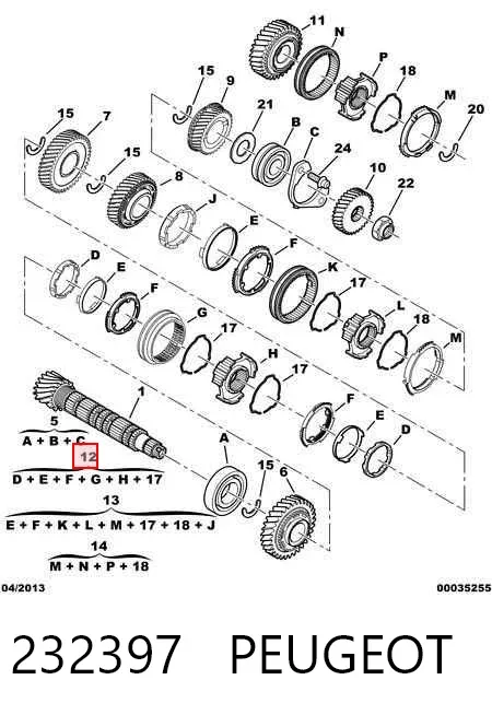 Синхронизатор 1/2-й передачи 232397 Peugeot/Citroen